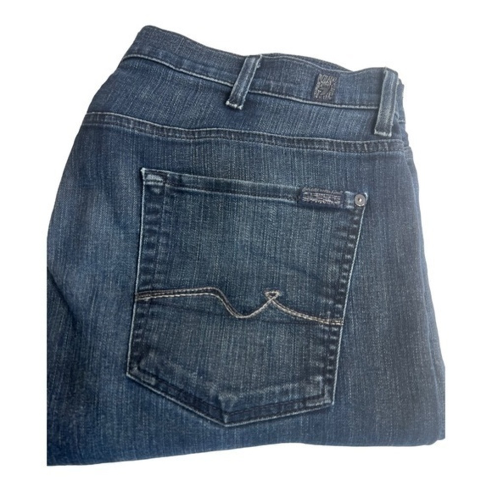 7 FOR ALL MANKIND Slimmy Mens Jeans Size 38x33 Blue Relaxed Fit - Picture 2 of 6